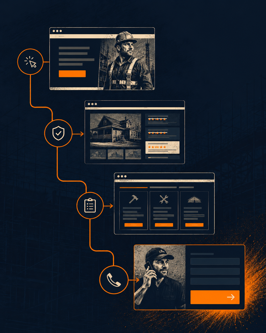 Website flow planning board
